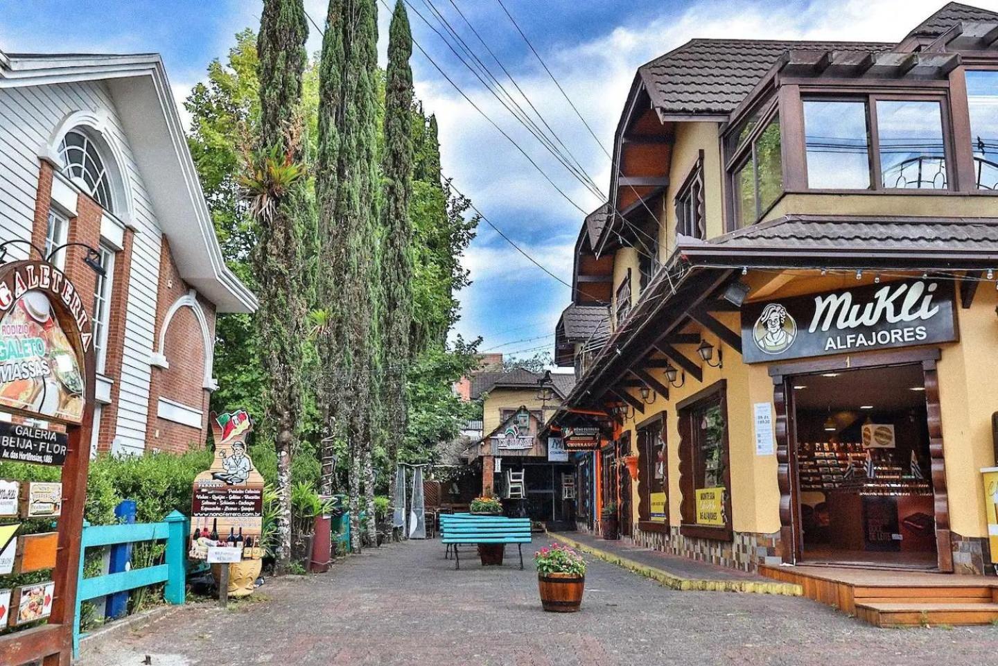 Locar-In Gramado - Loft A 50 M Da Rua Coberta. Apartment Bagian luar foto